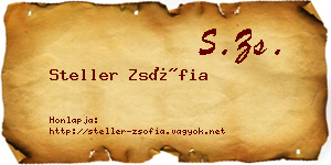 Steller Zsófia névjegykártya