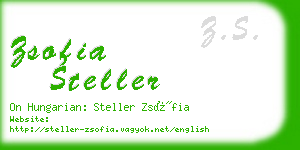 zsofia steller business card